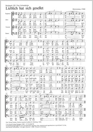 Thumbnail: Thoinot Arbeau / Leonhard Lechner / Valentin Hausmann / Anonymus: Madrigale VII: Vier Liebeslieder