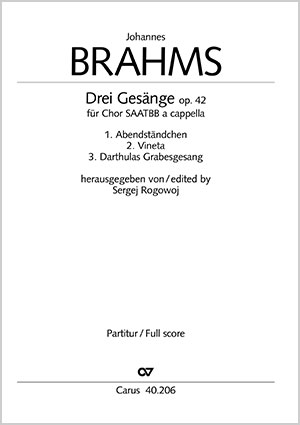 Johannes Brahms: Three songs op. 42