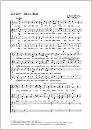 Thumbnail: Johannes Brahms: Von alten Liebesliedern; In stiller Nacht