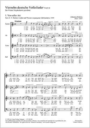 Thumbnail: Johannes Brahms: Vierzehn deutsche Volkslieder