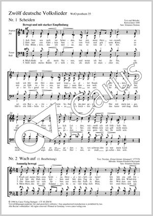 Thumbnail: Johannes Brahms: Zwölf deutsche Volkslieder