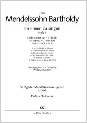 Im Freien zu singen (Heft 1) Score