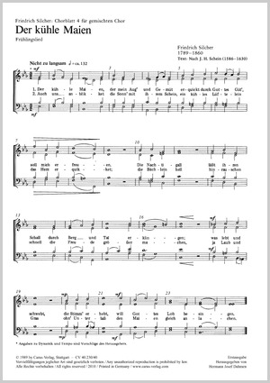 Chorblatt 4 für gemischten Chor Score
