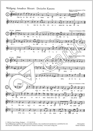 Thumbnail: Wolfgang Amadeus Mozart: Dreizehn Kanons