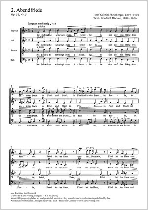 Thumbnail: Josef Gabriel Rheinberger: Abendfriede