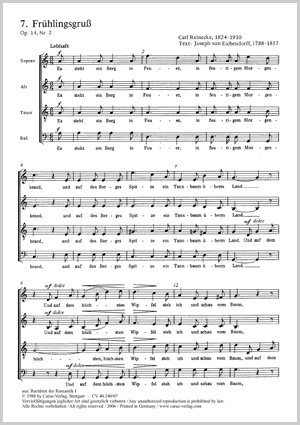 Frühlingsgruß Score