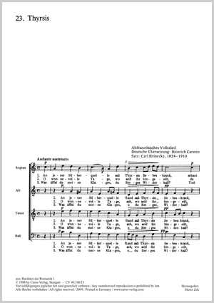 Thyrsis Partitur