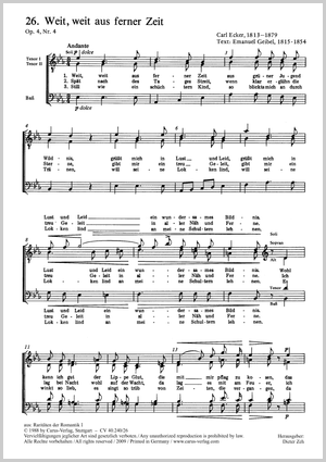 Weit, weit aus ferner Zeit Partition