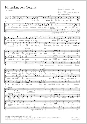 Chant du garçon-berger extrait de : Quatre chants Partition