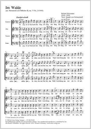 Robert Schumann: Im Walde - Noten | Carus-Verlag
