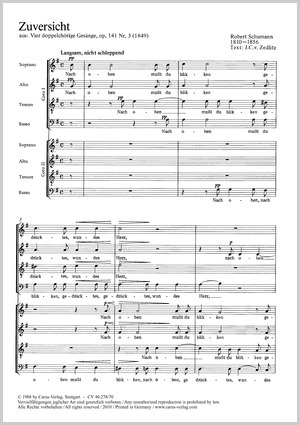 Robert Schumann: Zuversicht - Noten | Carus-Verlag