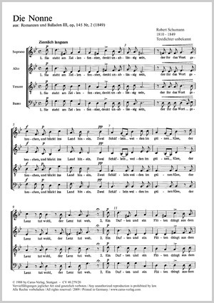 Robert Schumann: Die Nonne; John Anderson - Noten | Carus-Verlag