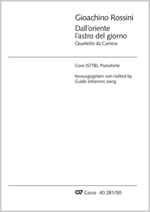 Dall'oriente Quartetto da camera Partitur, In dieser Ausgabe / In this edition: Coro STTB, Pfte