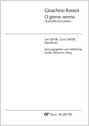 O giorno sereno Quartetto da camera Partitur