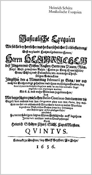 Musikalische Exequien Textheft Libretto