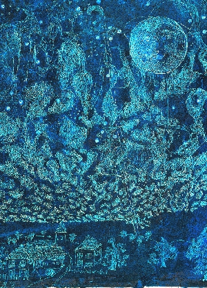 Auf seiner blauen Flur (Ausschnitt) Wiegenlieder Motiv 9 Postkarte