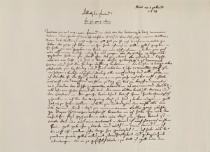 Thumbnail: Wolfgang Amadeus Mozart: Letter to Abbé Joseph Bullinger concerning the death of Mozart's Mother