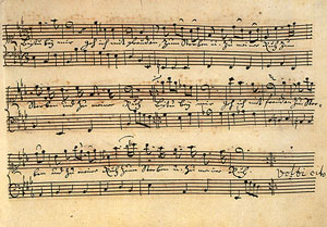 Johann Sebastian Bach: Anna Magdalena Bachs Notenhandschrift - Postkarten, Kalender, Poster | Carus-Verlag