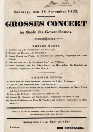 Programmzettel eines Gastspiels im Zwickauer Gewandhaus - Postkarten, Kalender, Poster | Carus-Verlag