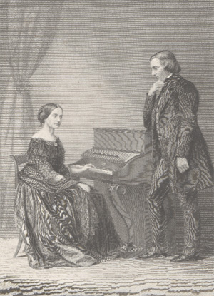 Robert und Clara Schumann am Klavier