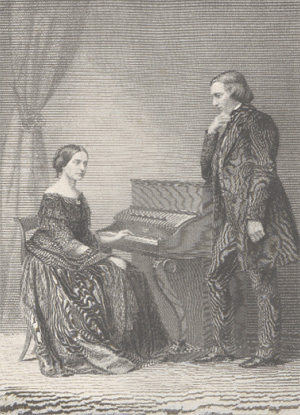 Thumbnail: Robert und Clara Schumann am Klavier