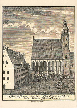 Thomaskirche und Thomasschule in Leipzig - Postkarten, Kalender, Poster | Carus-Verlag