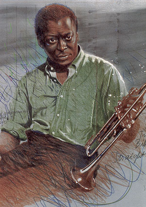 Postkarte Miles Davis 