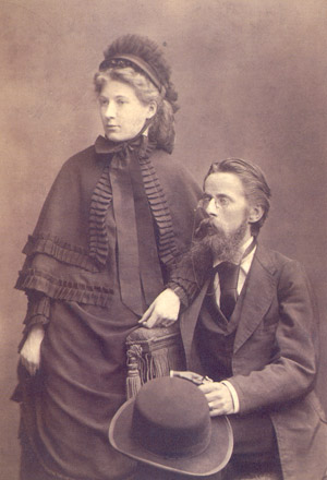Heinrich von Herzogenberg und Ehefrau Elisabeth Post card