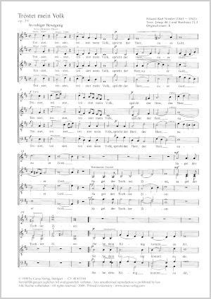 Drei Weihnachtschorsätze von Nössler, Richter und Riedel Partitur