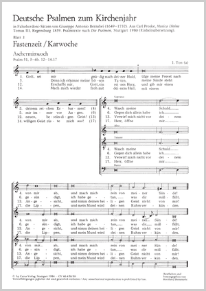 Deutsche Psalmen zu Fastenzeit und Karwoche Sammlung