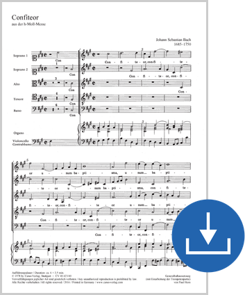 extrait de : Messe en si mineur Réduction piano-chant (téléchargement), fichier pdf