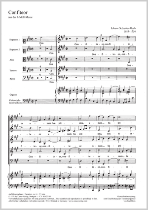 Confiteor aus: h-Moll-Messe Vocal score