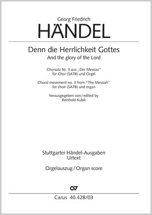Georg Friedrich Händel / Reinhold Kubik (arr.): Denn die Herrlichkeit Gottes - Noten | Carus-Verlag
