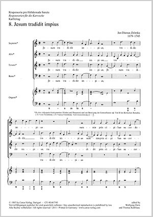 Jan Dismas Zelenka: Jesum tradidit impius - Noten | Carus-Verlag