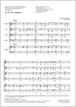 Jan Dismas Zelenka: O vos omnes - Noten | Carus-Verlag