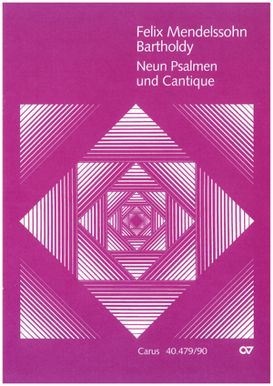 Neun Psalmen und das Cantique Full score, First edition