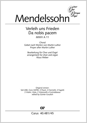 Thumbnail: Felix Mendelssohn Bartholdy / Klaus Weber (arr.): Verleih uns Frieden gnädiglich