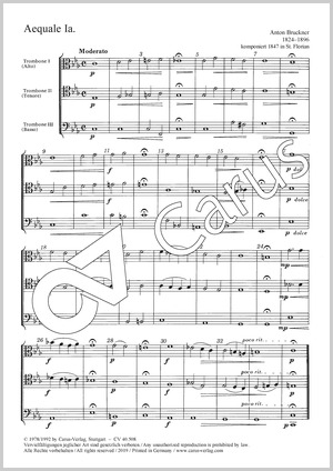 Anton Bruckner: Aequale I - Sheet music | Carus-Verlag