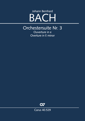 Orchestersuite Nr. 3 Ouverture in e Partitur, Erstausgabe