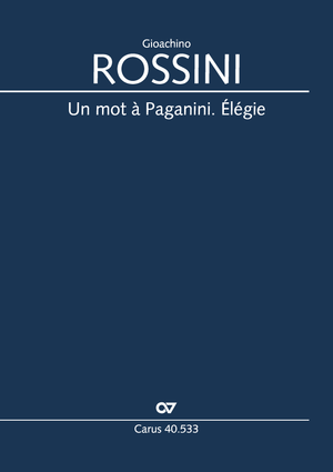 Un mot à Paganini. Élégie Partitur, mit einer Stimme