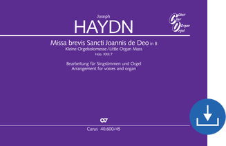Little Organ Mass. Arrangement for voices and organ (arr. P. Horn) Organ score digital (download), pdf file, In dieser Ausgabe / in this edition: Solo S, Coro SATB, Org