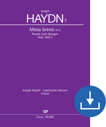 Joseph Haydn (formerly ascribed): Missa brevis - Sheet music for download | Carus-Verlag