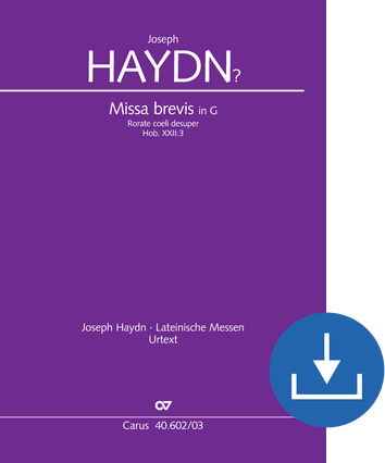 Missa brevis Rorate coeli desuper Vocal score digital (download), pdf file
