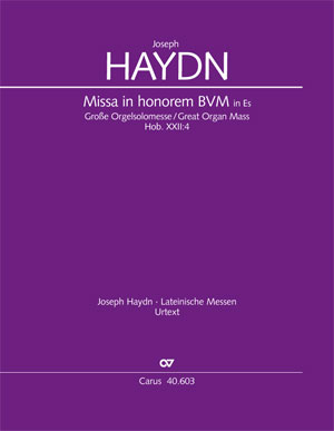 Joseph Haydn: Große Orgelsolomesse in Es - Sheet music | Carus-Verlag