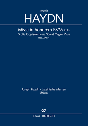 Große Orgelsolomesse in Es Missa in honorem Beatissimae Virginis Mariae Vocal score