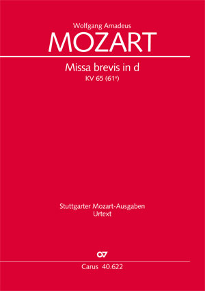 Wolfgang Amadeus Mozart: Missa brevis in d - Noten | Carus-Verlag