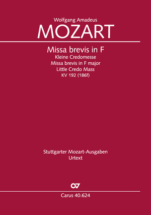 Wolfgang Amadeus Mozart: Missa brevis in F - Noten | Carus-Verlag