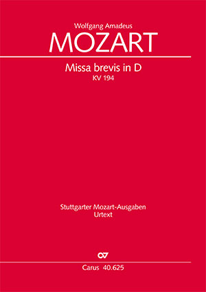 Wolfgang Amadeus Mozart: Missa brevis in D - Noten | Carus-Verlag