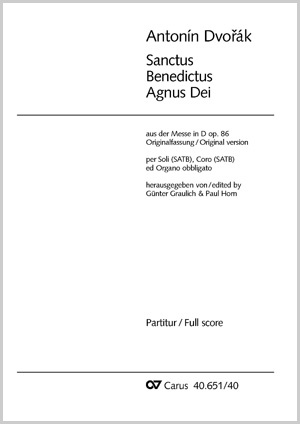Antonín Dvorák: Sanctus, Benedictus und Agnus Dei - Noten | Carus-Verlag