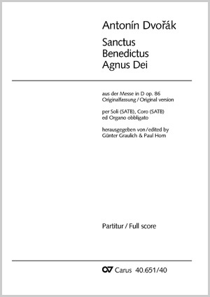 Sanctus, Benedictus und Agnus Dei aus: Messe in D Score